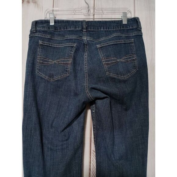 Dark Wash Bootcut Jeans Womens Denim Pants Casual‎ Everyday Comfort - Picture 4 of 8